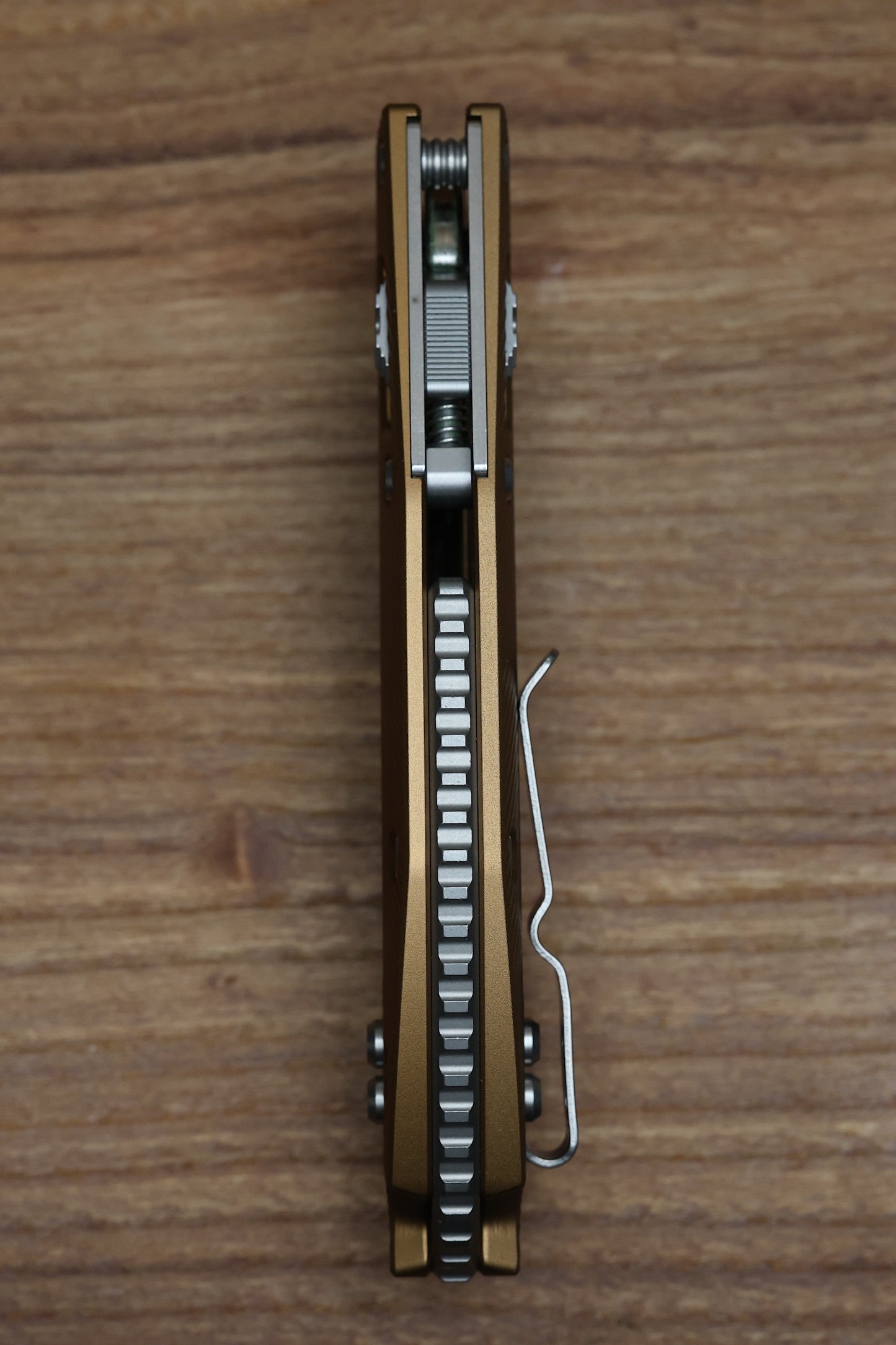 MICROTECH KNIVES MANUAL STITCH RAM LOK FLUTED ALUMINUM TAN STANDARD & BLACK M390MK 169RL-1 FLTA