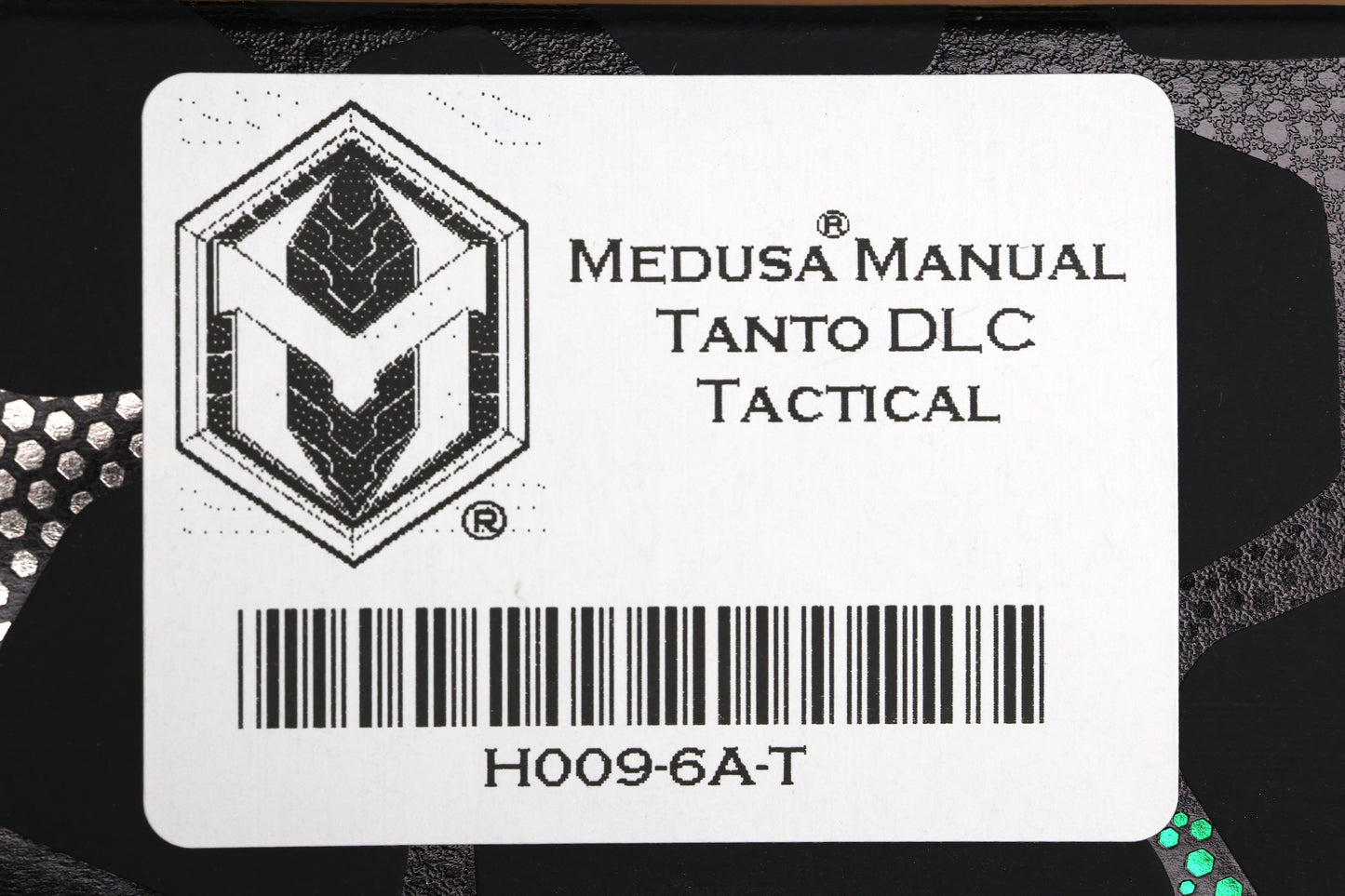 HERETIC KNIVES MEDUSA MANUAL BLACK ALUMINUM FRAME LOCK W/ GRIP INLAYS & DLC MAGNACUT H009-6A-T