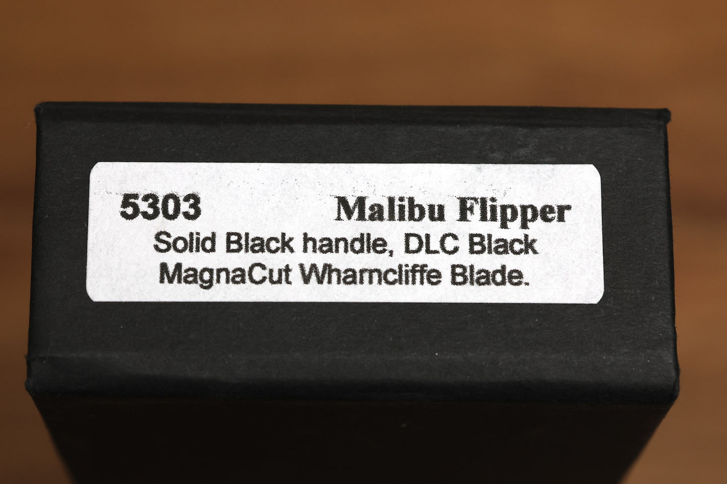 PRO-TECH KNIVES MALIBU FLIPPER – SOLID BLACK ALUMINUM HANDLE – DLC BLACK MAGNACUT WHARNCLIFFE BLADE 5303