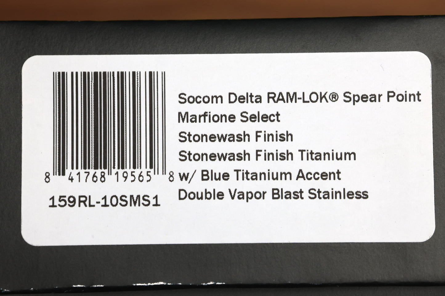 MARFIONE SELECT MICROTECH SOCOM DELTA RAM-LOK W/ TITANIUM HANDLES & SPEAR POINT STONEWASH M390MK 159RL-10SMS1