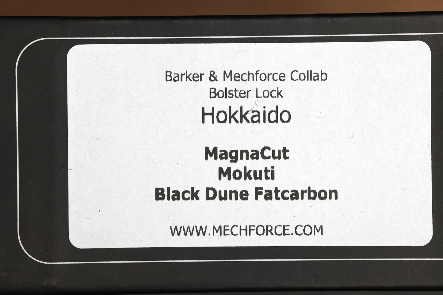 MECHFORCE & BARKER KNIVES COLLAB HOKKAIDO W/ TIMASCUS & FAT CARBON HANDLE & MAGNACUT