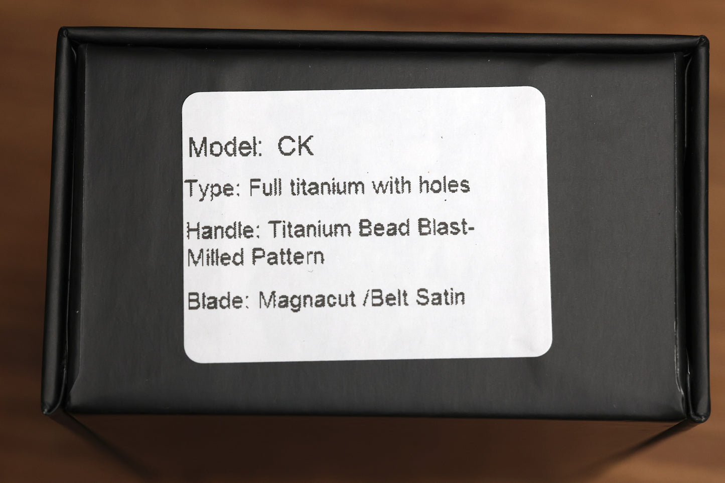 YAN’S CHEVRON- FULL TITANIUM FRONT FLIPPER- MAGNACUT WITH THUMB HOLE