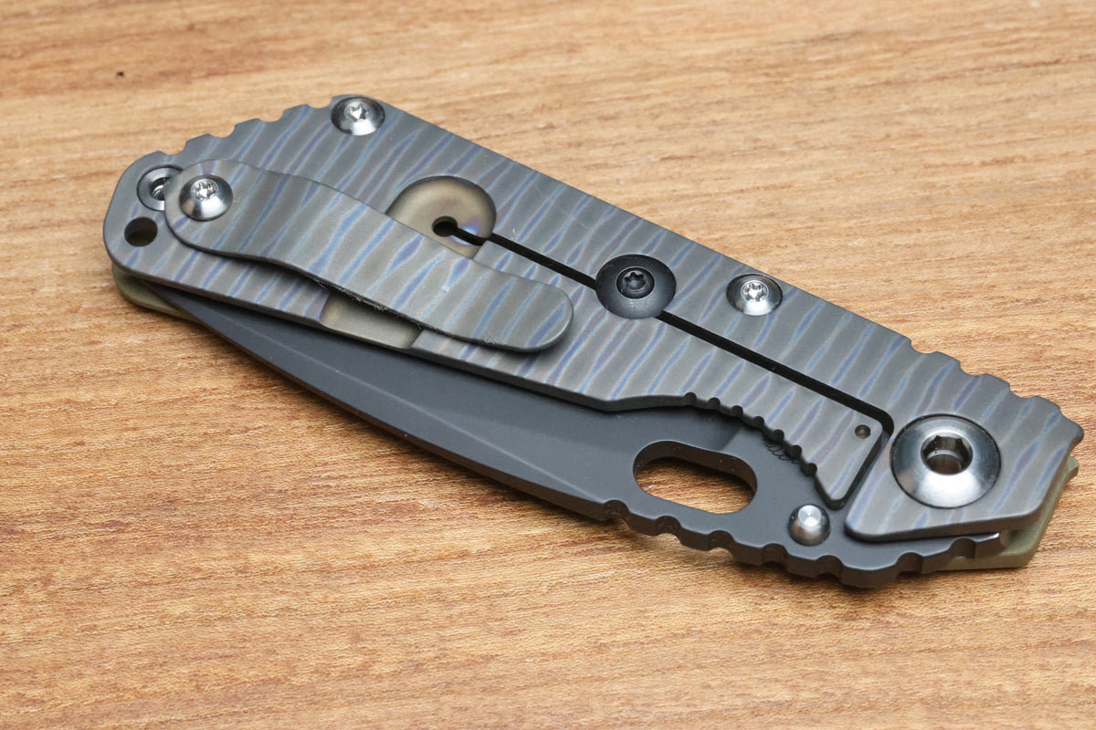 STRIDER KNIVES SNG CC - DROP POINT PD#1 BLADE - TITANIUM/OD GREEN G10 HANDLE