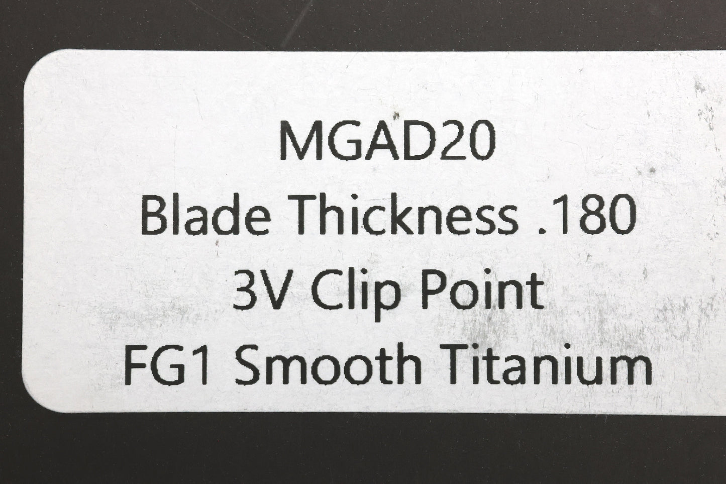 DEMKO KNIVES MG AD20 FG SMOOTH FINGER GROOVED TITANIUM HANDLES STONEWASH CLIP POINT CPM-3V BLADE