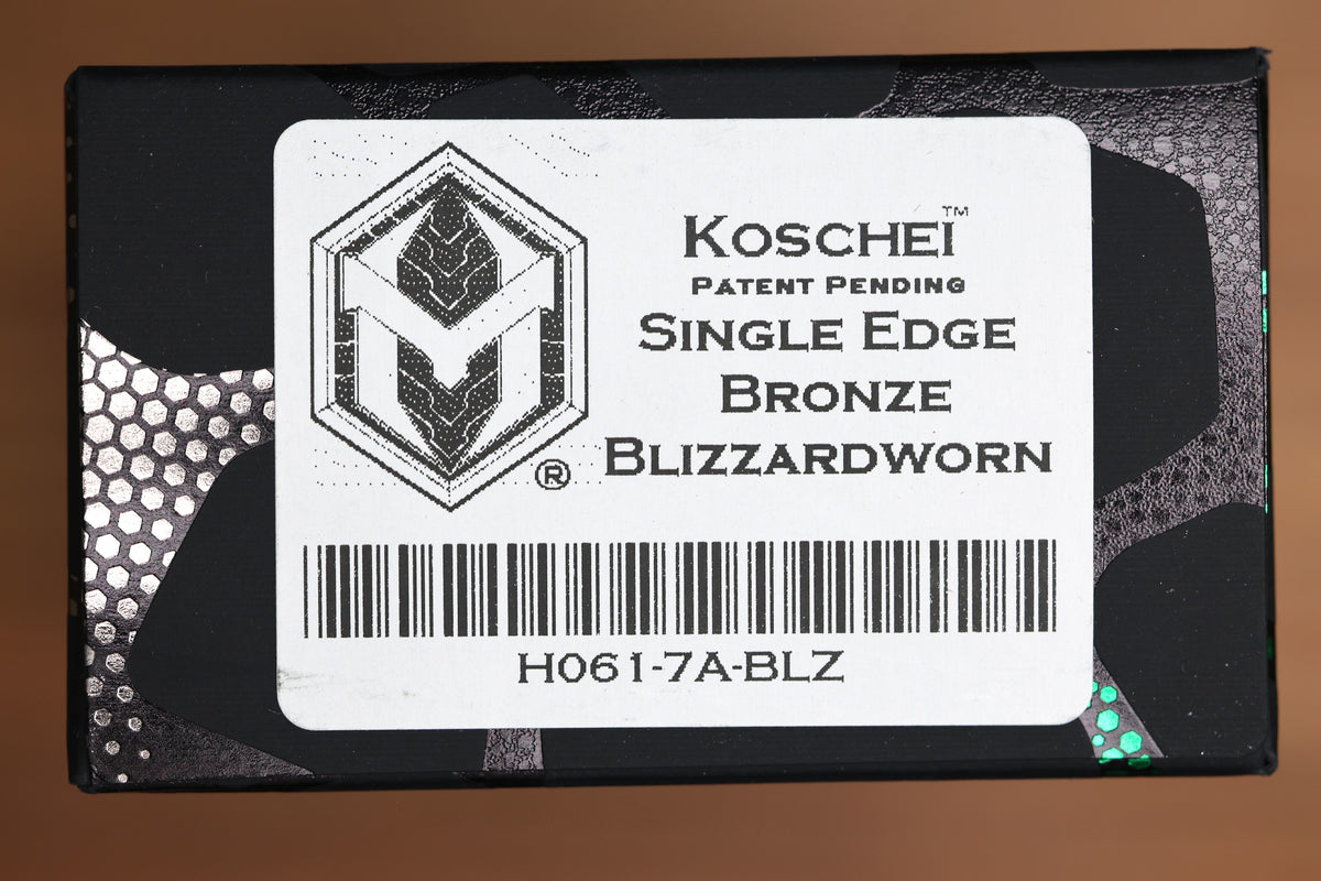 HERETIC KOSCHEI BLIZZARDWORN HANDLES W/ BRONZE MAGNACUT H061-7A-BLZ