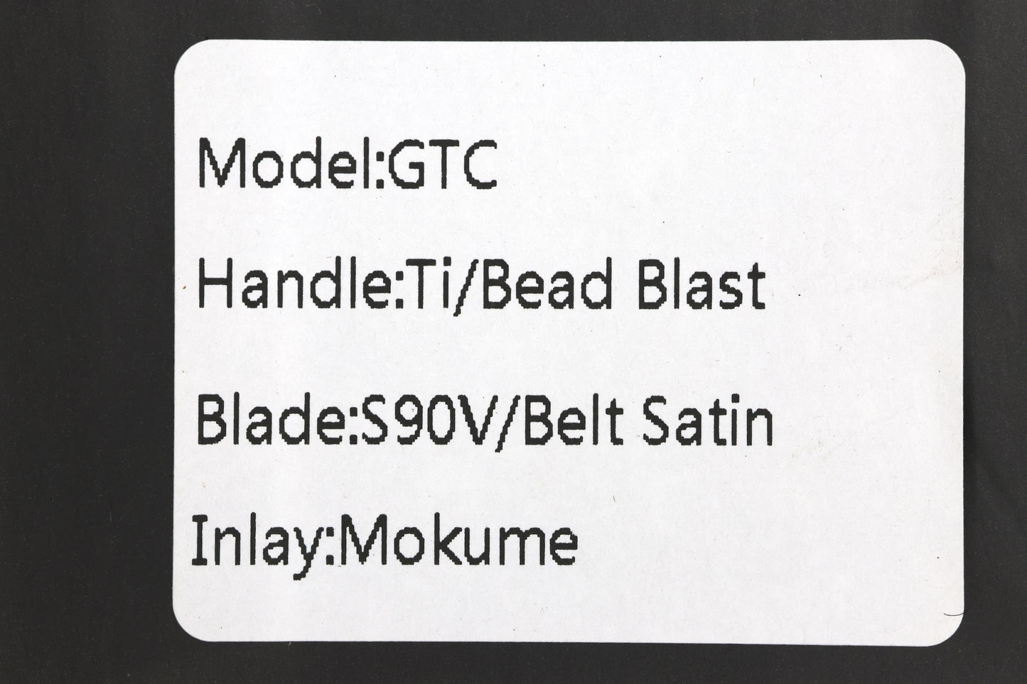 YAN'S GTC CABOT MOKUME COPPER DARK MATTER FAT CARBON S90V BLADE