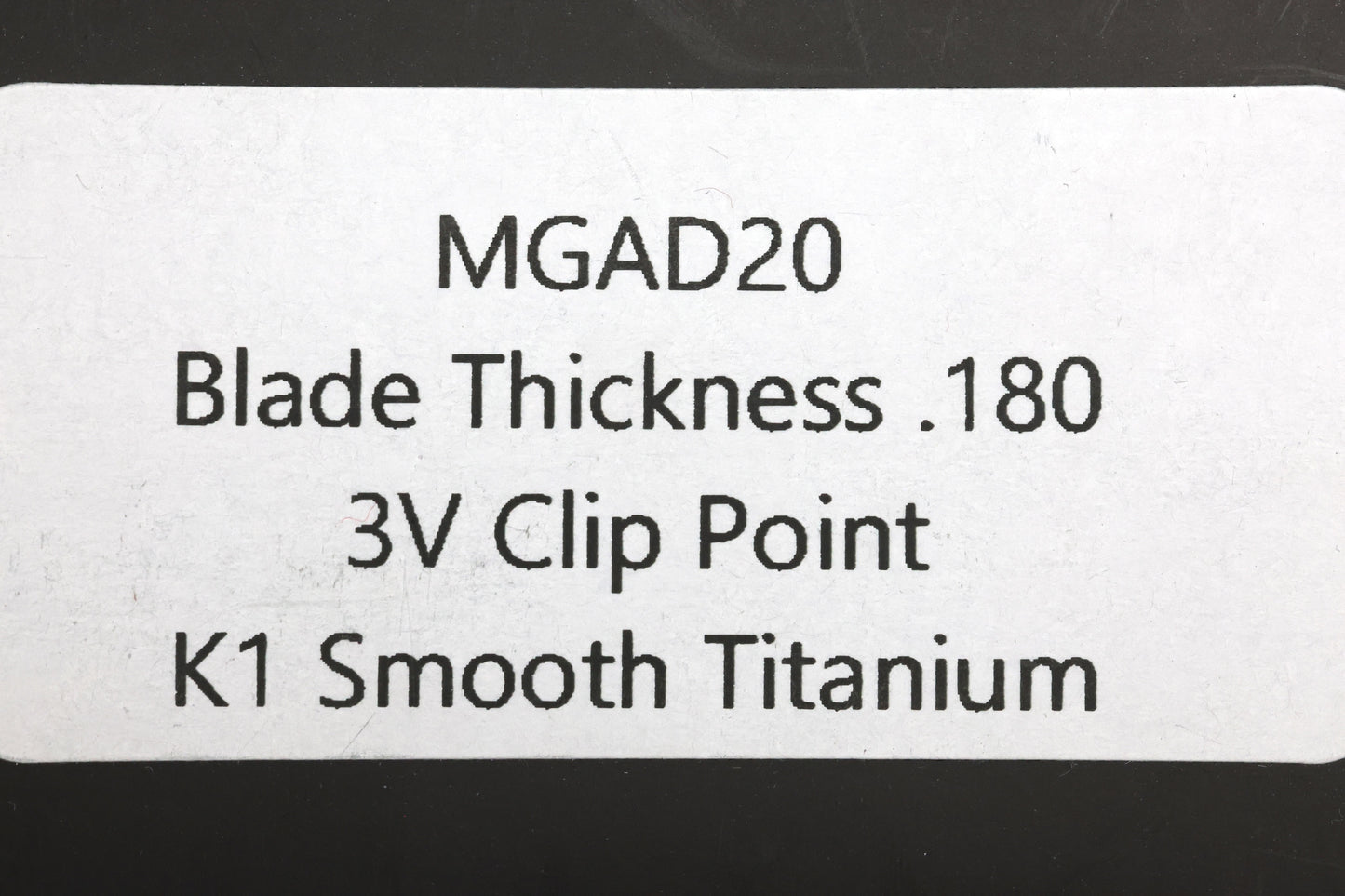 DEMKO KNIVES MG AD20 SMOOTH TITANIUM HANDLES STONEWASH CPM-3V CLIP POINT BLADE