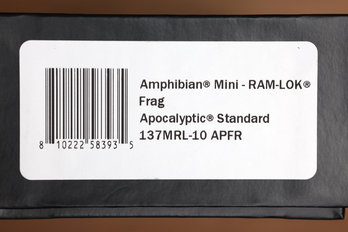 MICROTECH AMPHIBIAN MINI RAM LOK BLACK FRAG ALUMINUM & APOCALYPTIC M390MK 137MRL-10APFR