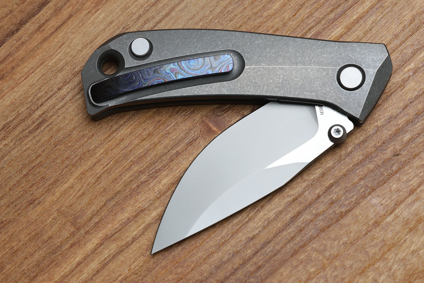 CUSTOM KNIFE FACTORY BRAT W/ M398 AND TITANIUM/ZIRCUTI