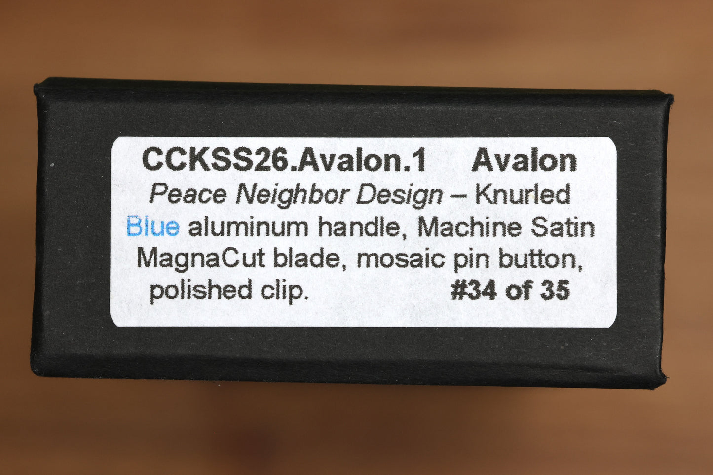 PRO-TECH KNIVES PEACE NEIGHBOR AVALON TEXTURED BLUE ALUMINUM HANDLE MACHINED SATIN MAGNACUT BLADE 2026 CCK SPRING.1