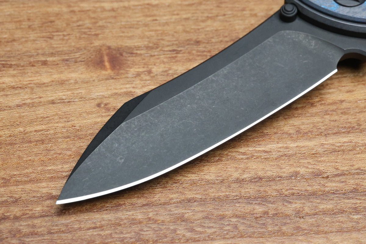 HAWK KNIVES TALON - DLC TITANIUM/OCEAN BLUE CARBOTI HANDLE - M390 BLADE - R1 INVITATIONAL 2026