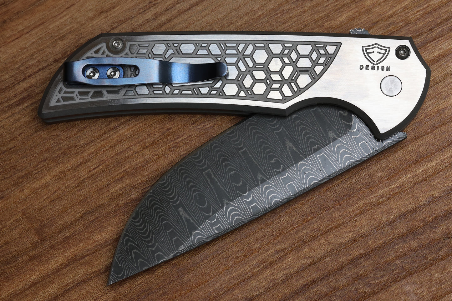 PRO-TECH MORDAX STAINLESS GRIDLOCK HANDLE & DAMASCUS MX101 2024 CUSTOM 003