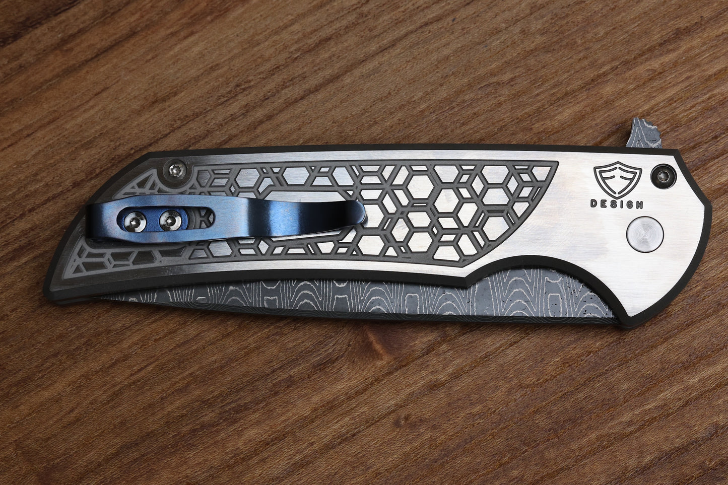 PRO-TECH MORDAX STAINLESS GRIDLOCK HANDLE & DAMASCUS MX101 2024 CUSTOM 003