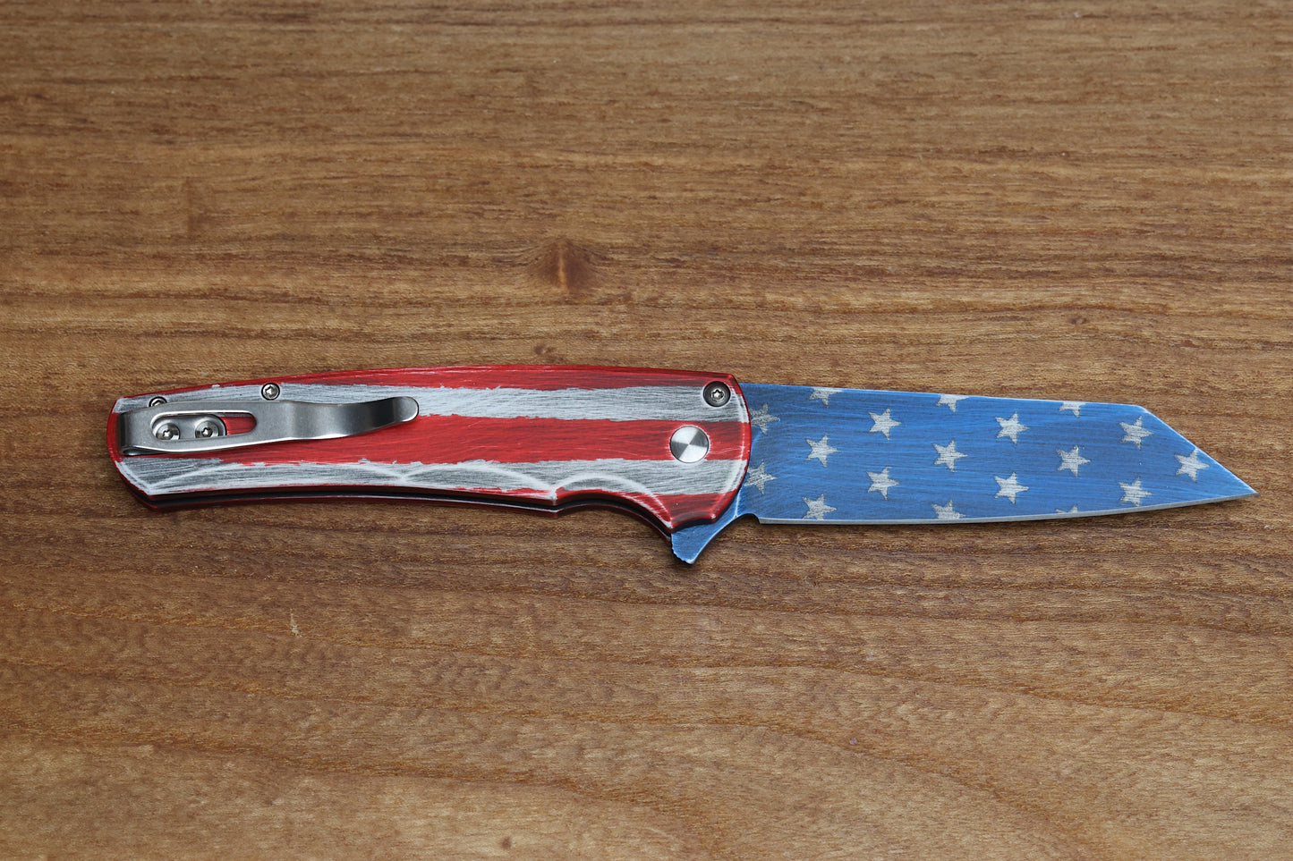 PRO-TECH MALIBU PATRIOT ALUMINUM HANDLE & MAGNACUT REVERSE TANTO 5401-PATRIOT