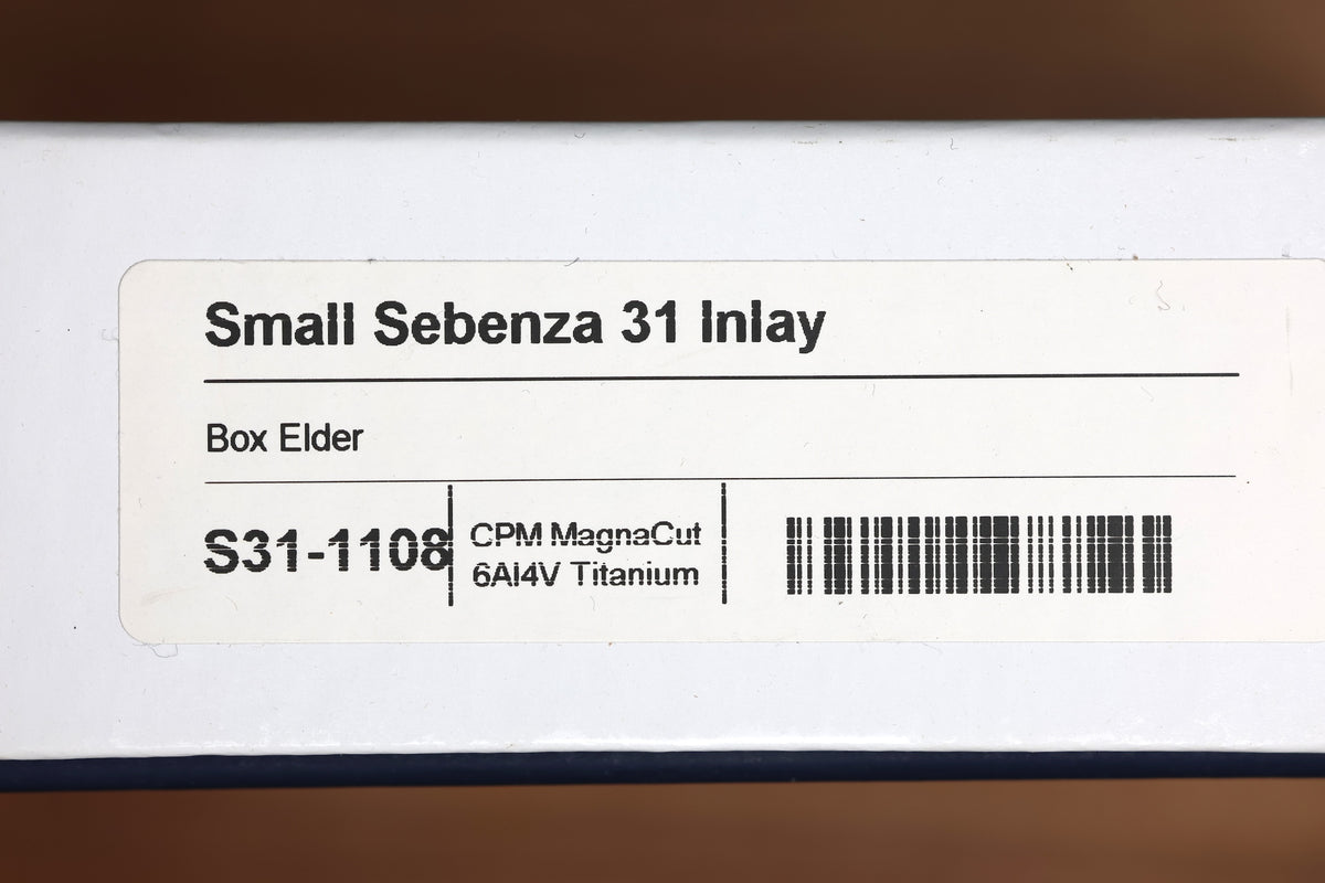 CHRIS REEVE SMALL SEBENZA BOX ELDER DROP POINT MAGNACUT BLADE (PREOWNED)