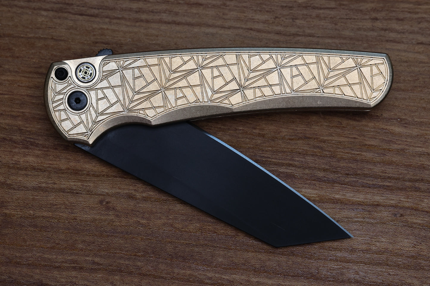 PRO-TECH MALIBU NEXUS ALBRONZE HANDLE W/ MOSAIC BUTTON & MAGNACUT 5413-NEXUS