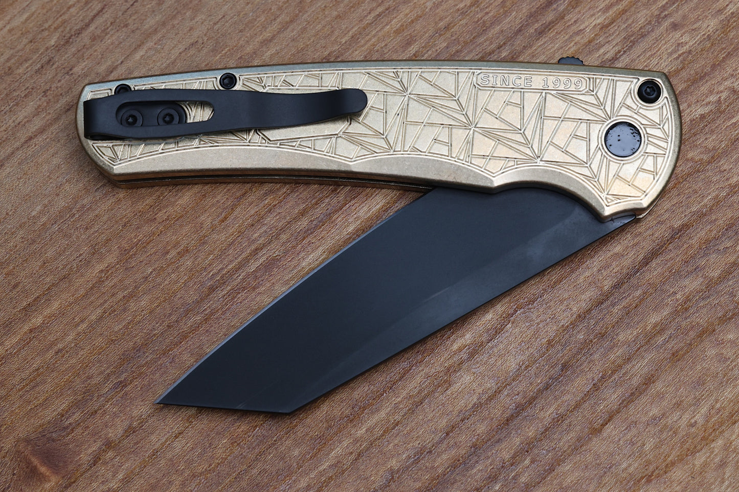 PRO-TECH MALIBU NEXUS ALBRONZE HANDLE W/ MOSAIC BUTTON & MAGNACUT 5413-NEXUS
