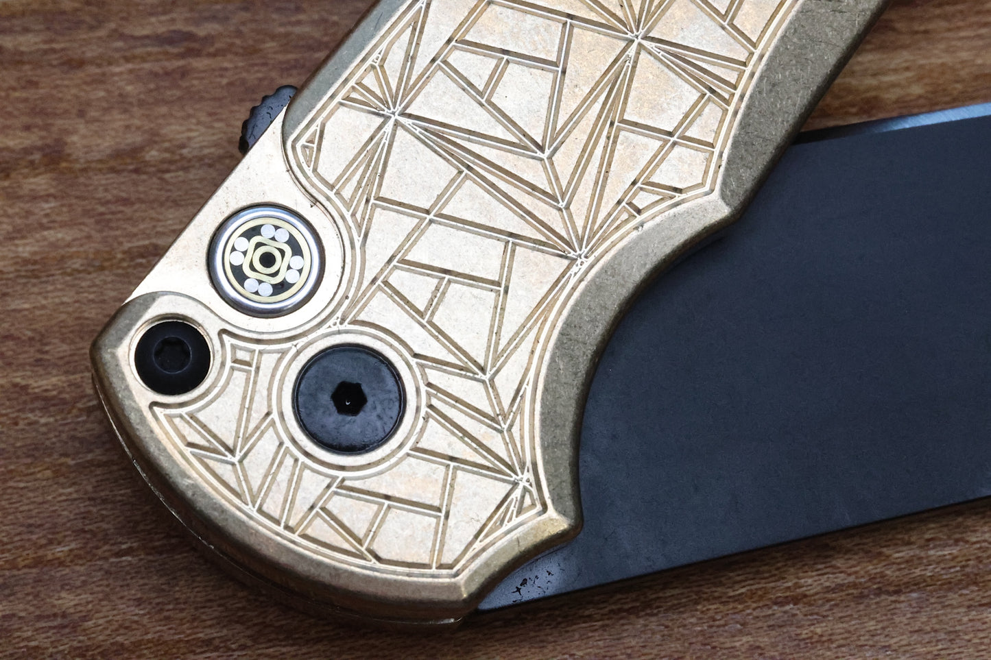 PRO-TECH MALIBU NEXUS ALBRONZE HANDLE W/ MOSAIC BUTTON & MAGNACUT 5413-NEXUS