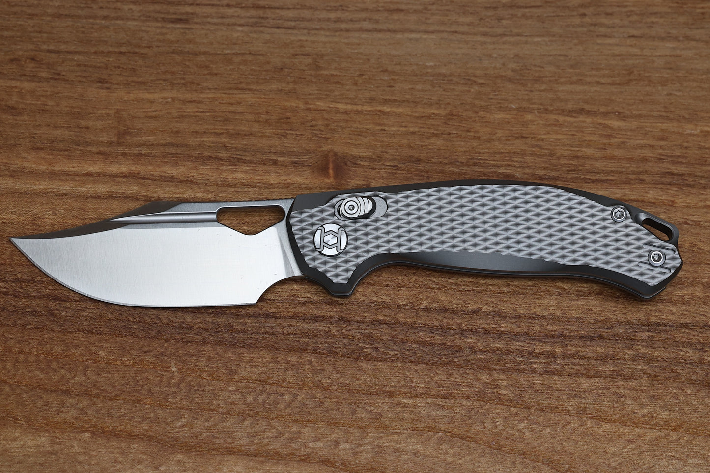 KUNWU KNIVES DJANGO DIAMOND TI HANDLES & SATIN ELMAX