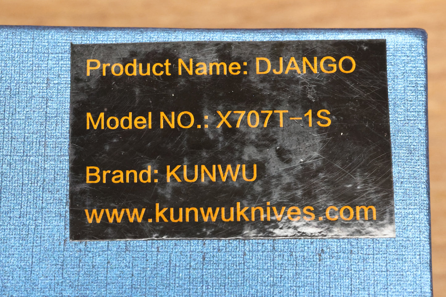 KUNWU KNIVES DJANGO STONEWASH DIAMOND TI HANDLES & STONEWASH ELMAX