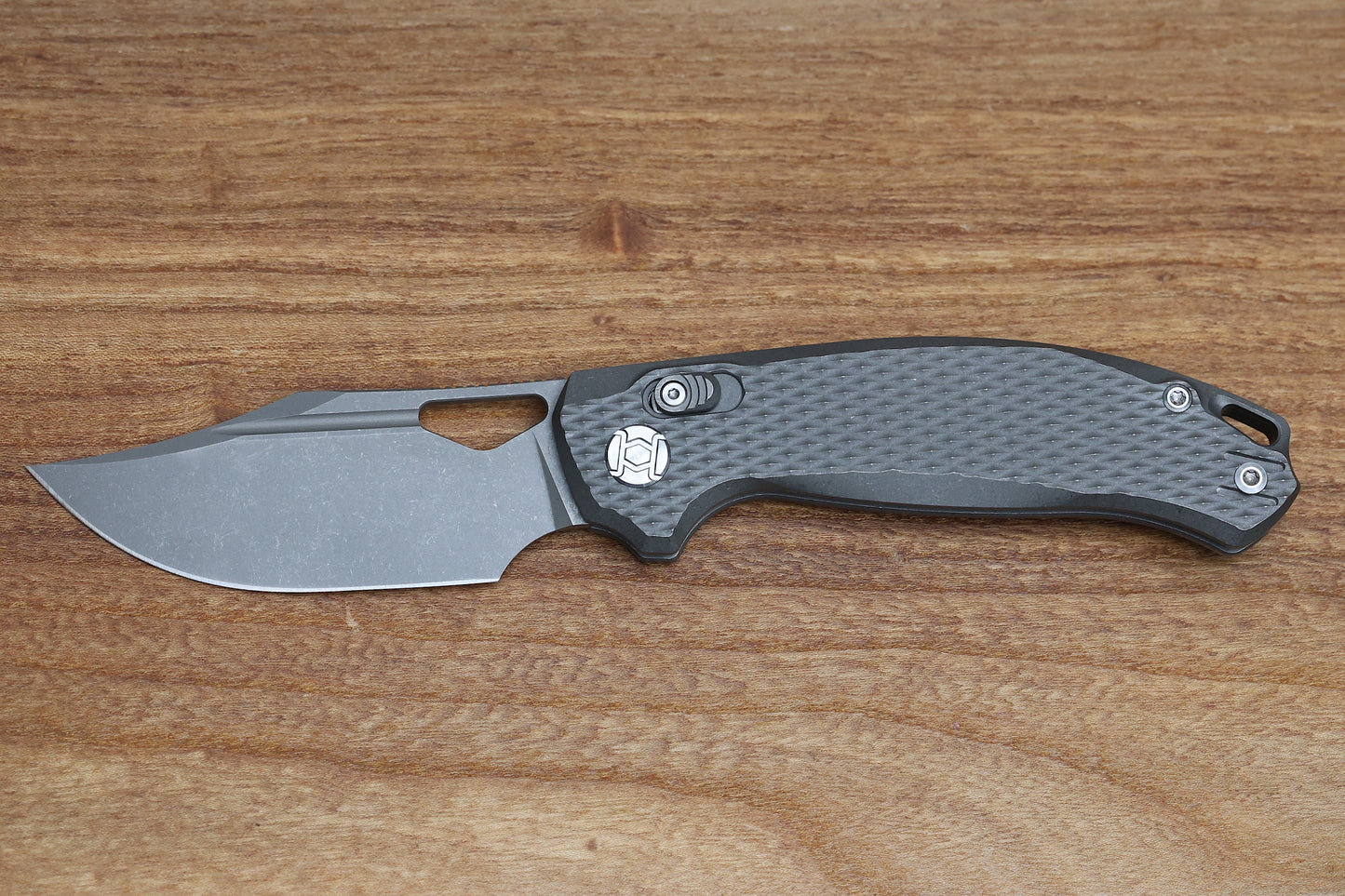 KUNWU KNIVES DJANGO STONEWASH DIAMOND TI HANDLES & STONEWASH ELMAX