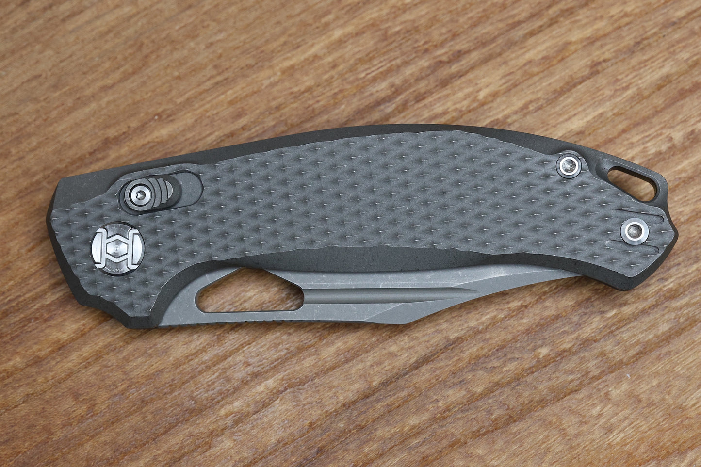 KUNWU KNIVES DJANGO STONEWASH DIAMOND TI HANDLES & STONEWASH ELMAX