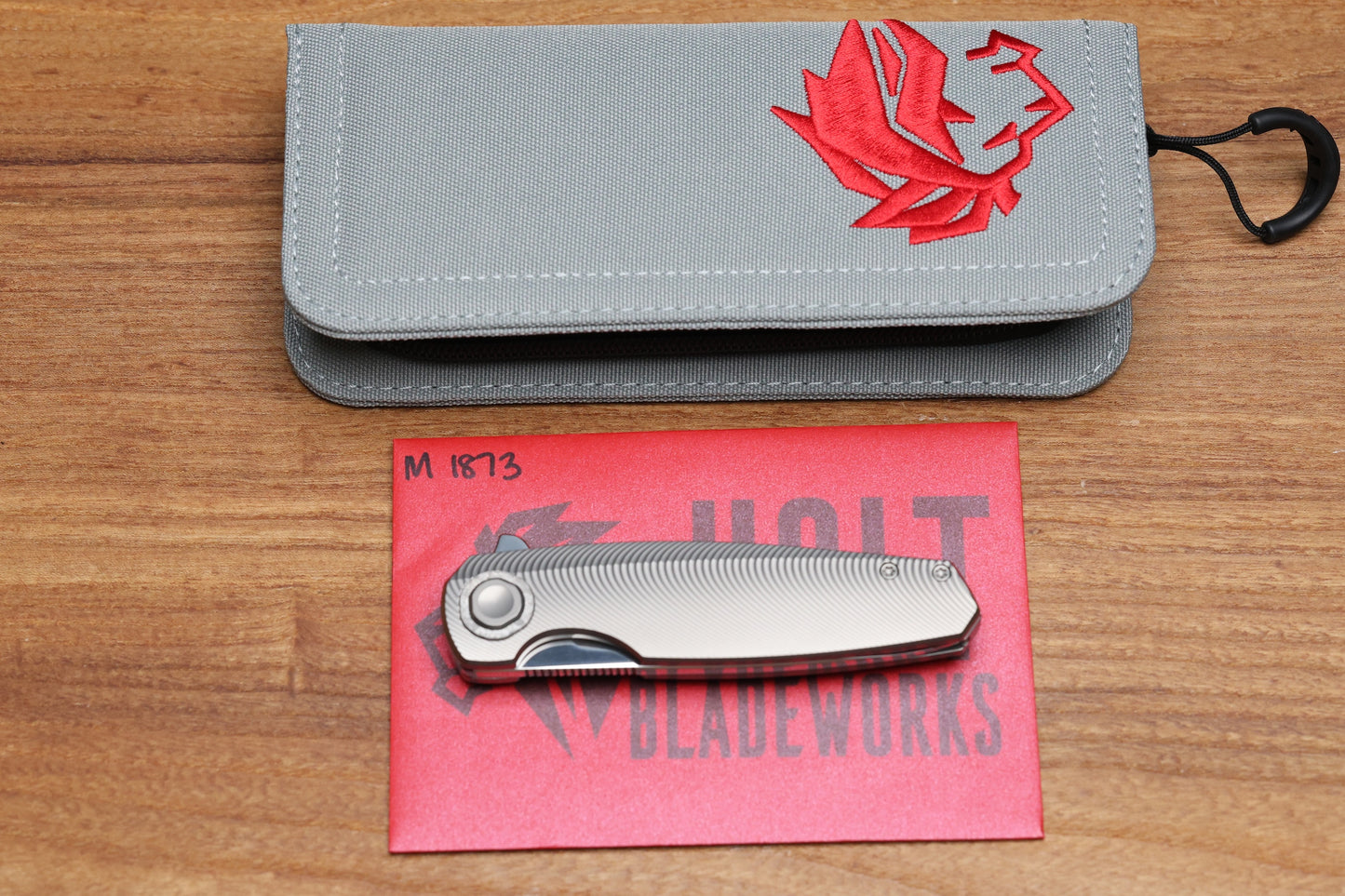 HOLT BLADEWORKS MORPHEUS - BURNISHED FLUX TITANIUM NEAR MIRROR M390 BLADE MR1873