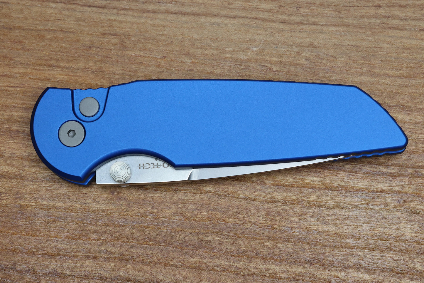 PRO-TECH TR-3 INTEGRITY MANUAL BLUE ALUMINUM HANDLES W/ STONEWASH S35 INT101-BLUE