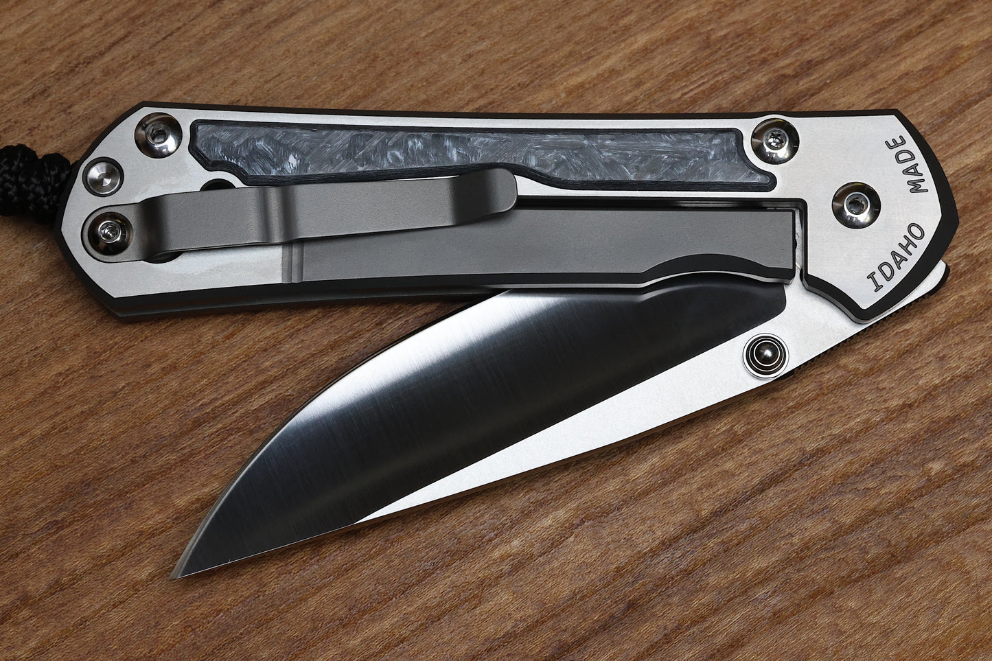 CHRIS REEVE LARGE & SMALL SEBENZA 31 NUMBERED MATCHED SET - WHITE CARBOTI INLAY - POLISHED DROP POINT CPM MAGNACUT BLADE - SILVER DOUBLE LUGS