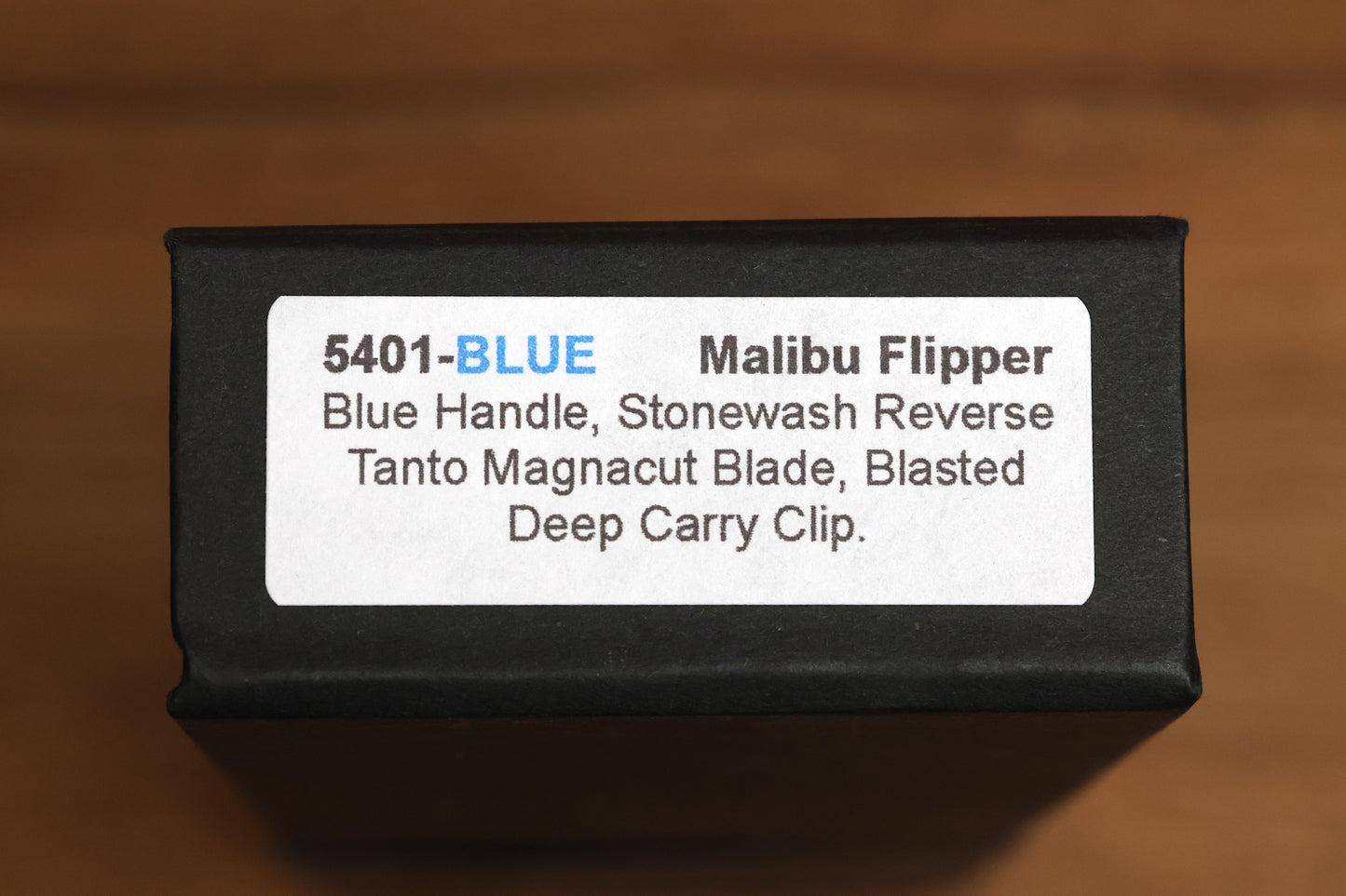 PRO-TECH MALIBU SMOOTH BLUE HANDLE & STONEWASH MAGNACUT REVERSE TANTO BLADE 5401-BLUE