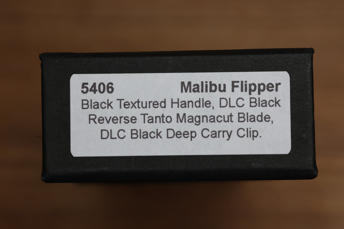 PRO-TECH MALIBU TEXTURED BLACK HANDLE & DLC MAGNACUT REVERSE TANTO BLADE 5406