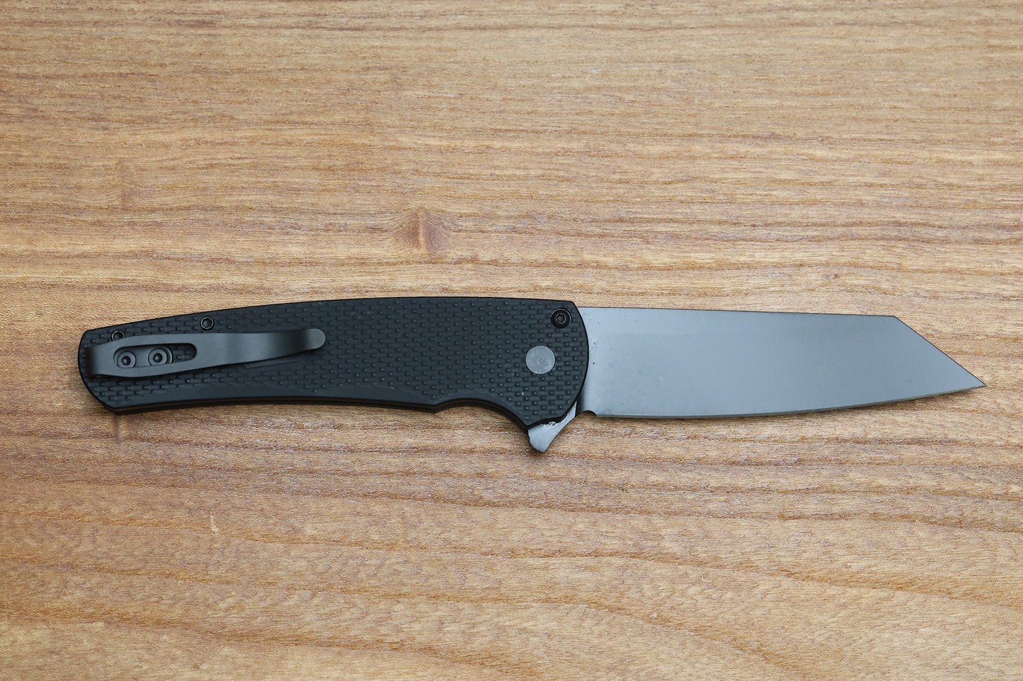 PRO-TECH MALIBU TEXTURED BLACK HANDLE & DLC MAGNACUT REVERSE TANTO BLADE 5406