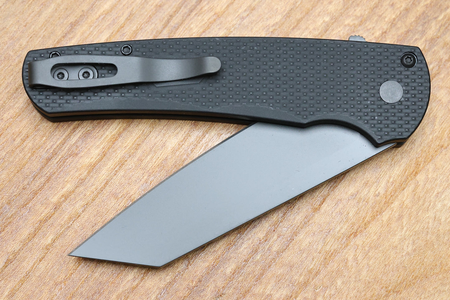 PRO-TECH MALIBU TEXTURED BLACK HANDLE & DLC MAGNACUT REVERSE TANTO BLADE 5406