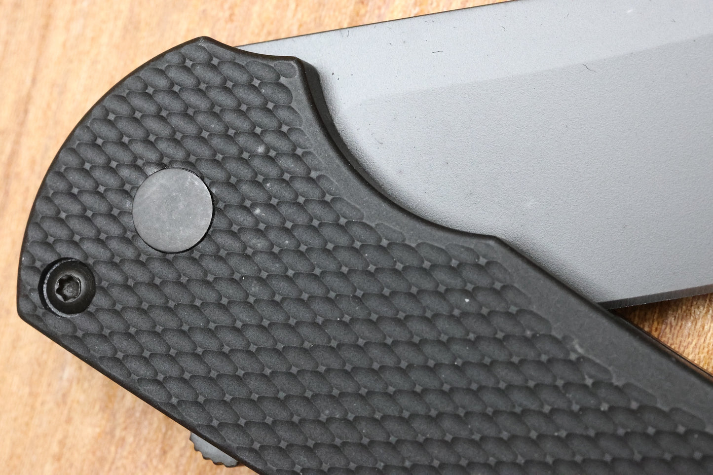 PRO-TECH MALIBU TEXTURED BLACK HANDLE & DLC MAGNACUT REVERSE TANTO BLADE 5406