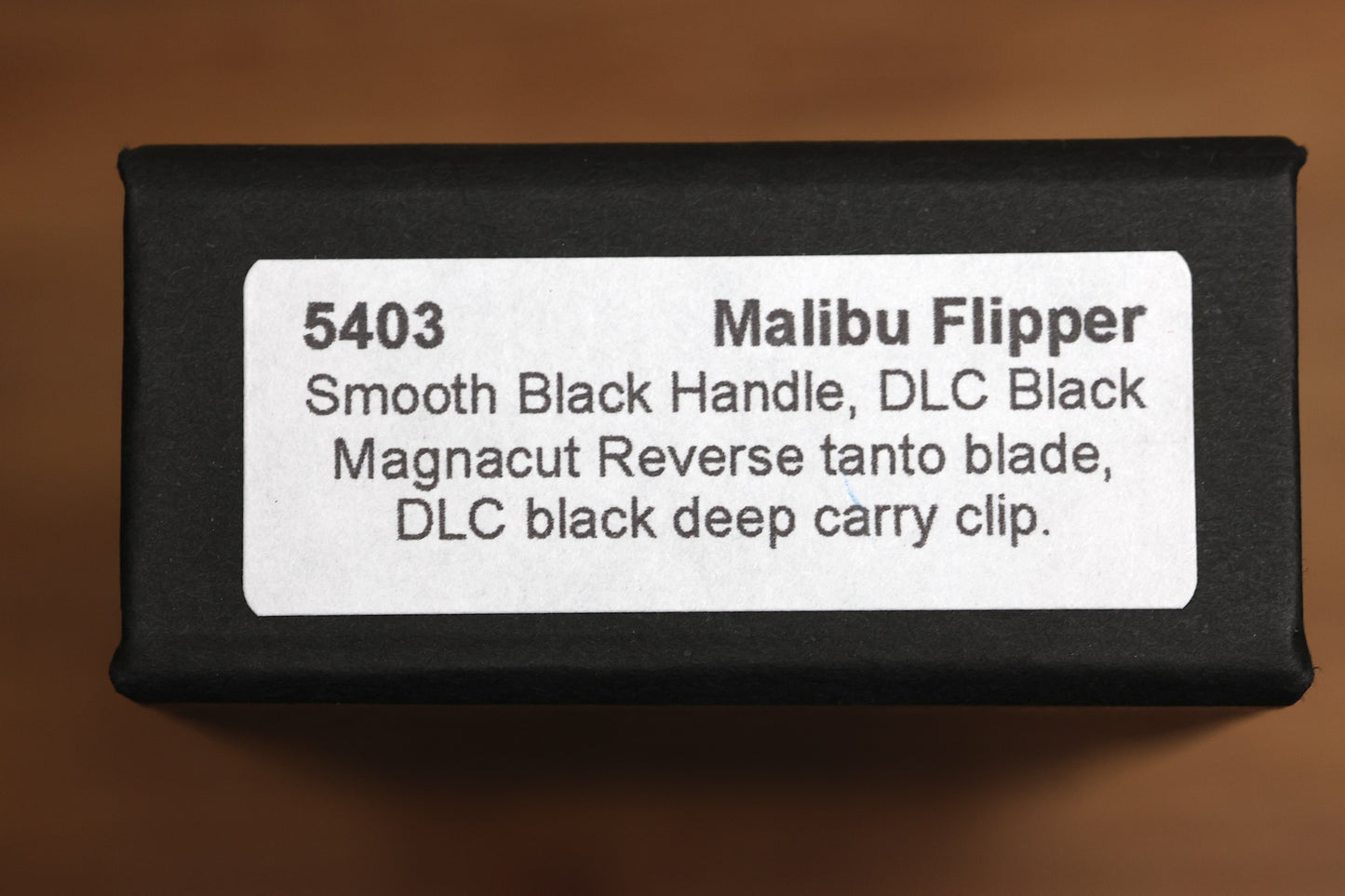 PRO-TECH MALIBU BLACK HANDLE W/ DLC MAGNACUT REVERSE TANTO BLADE 5403