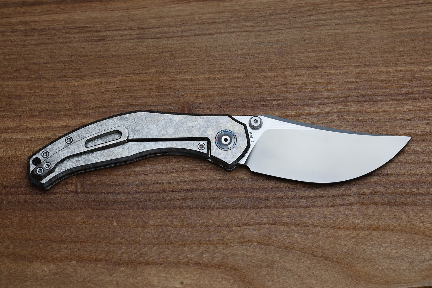 CUSTOM KNIFE FACTORY BLAVA MILLED CRYSTAL TITANIUM & CKF WASH M398
