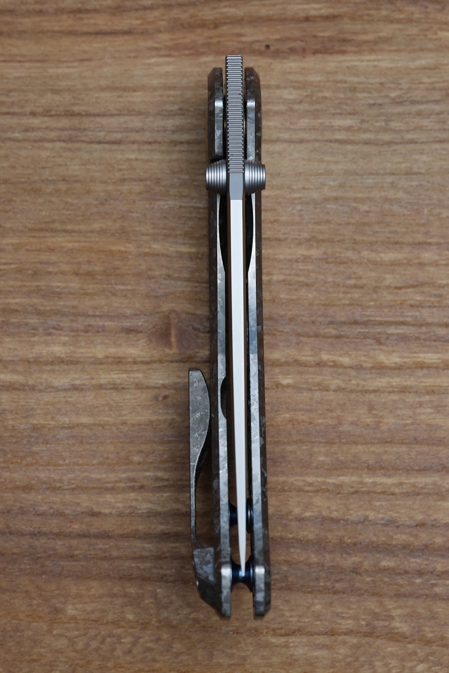 CUSTOM KNIFE FACTORY BLAVA MILLED CRYSTAL TITANIUM & CKF WASH M398