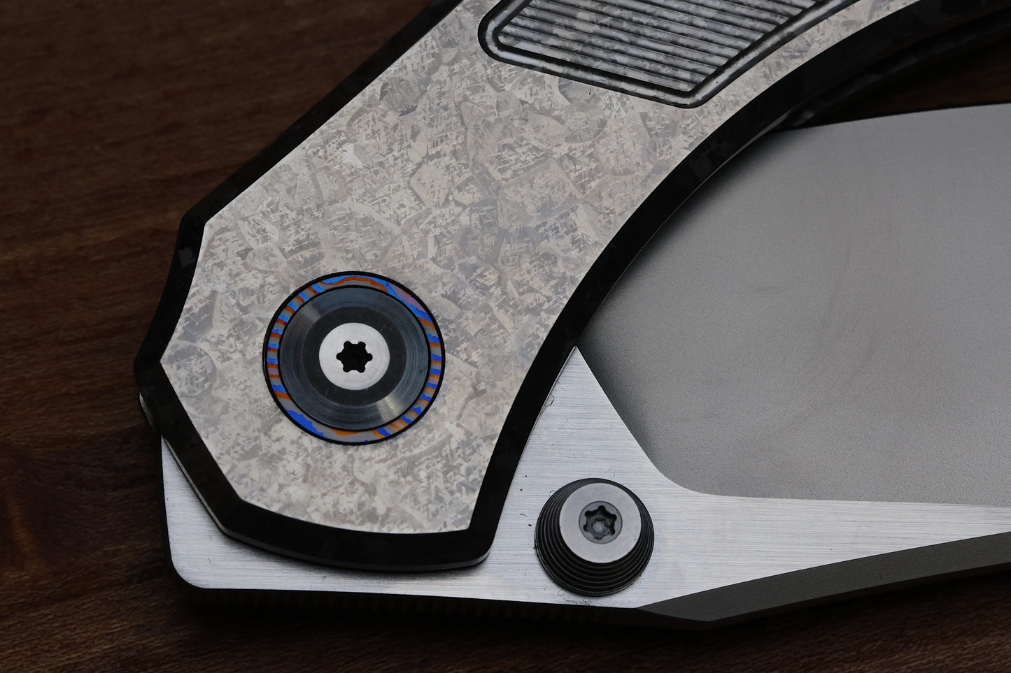 CUSTOM KNIFE FACTORY BLAVA MILLED CRYSTAL TITANIUM & CKF WASH M398
