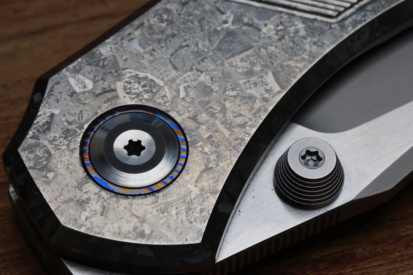 CUSTOM KNIFE FACTORY BLAVA MILLED CRYSTAL TITANIUM & CKF WASH M398