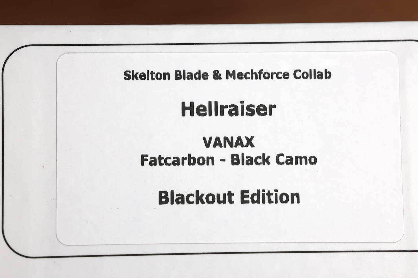 MECHFORCE HELLRAISER BLACK TI HANDLE W/ CARBON FIBER INLAYS & BLACKWASH VANAX SUPERCLEAN