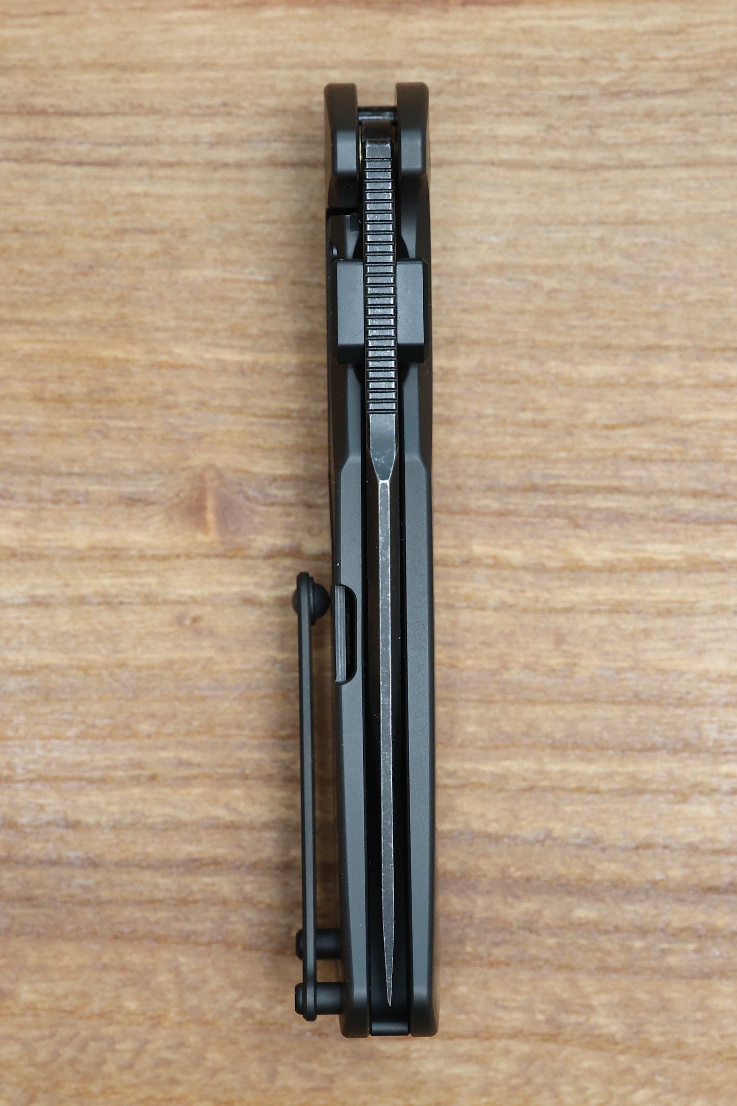 MECHFORCE HELLRAISER BLACK TI HANDLE W/ CARBON FIBER INLAYS & BLACKWASH VANAX SUPERCLEAN