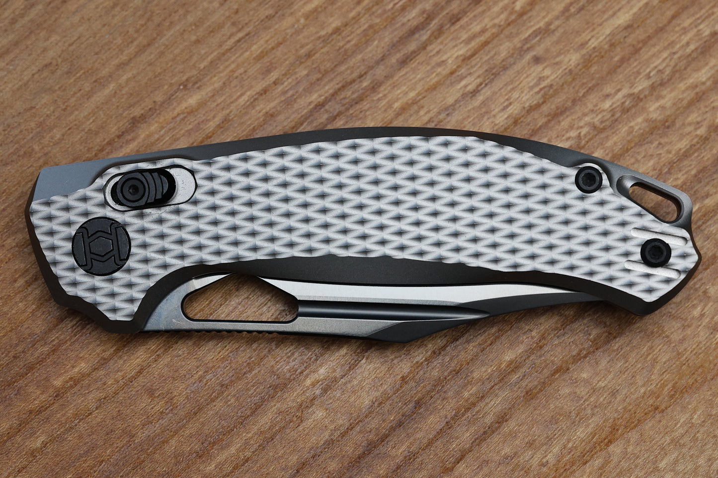 KUNWU KNIVES DJANGO DIAMOND TI HANDLES & DLC ELMAX