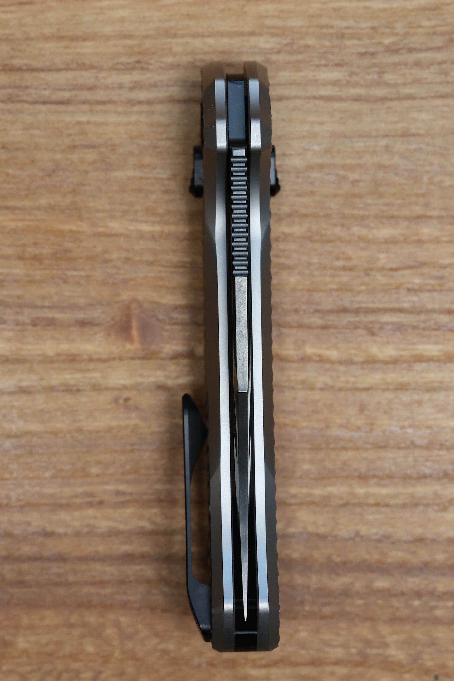 KUNWU KNIVES DJANGO DIAMOND TI HANDLES & DLC ELMAX