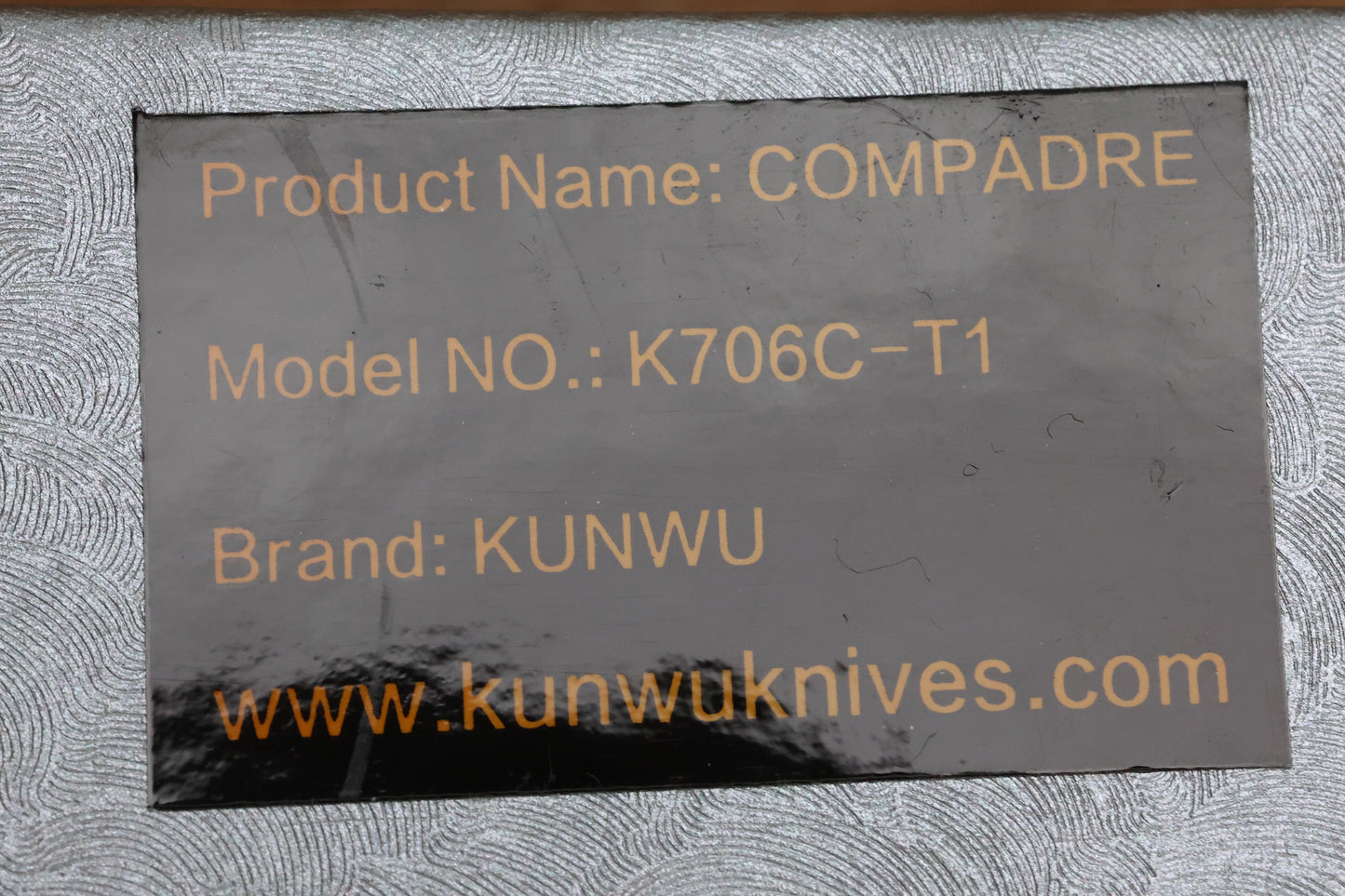 KUNWU COMPADRE DIAMOND TI STONEWASH VANAX BLADE