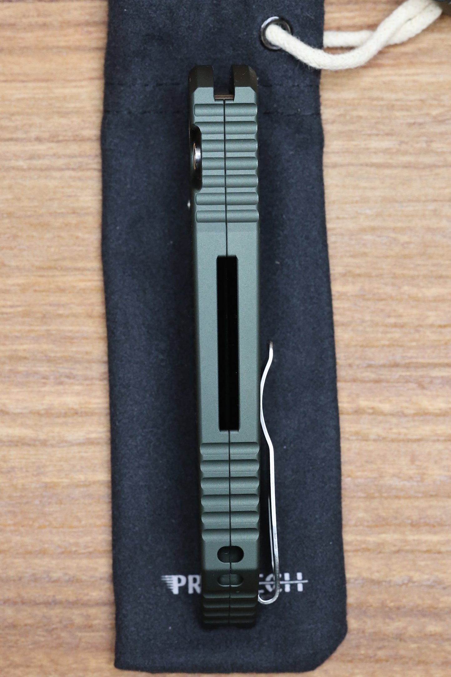 PRO-TECH TR-3 INTEGRITY BUTTON LOCK RELIC TEXTURED GREEN HANDLE STONEWASH BLADE - 2025 CCKS SPRING