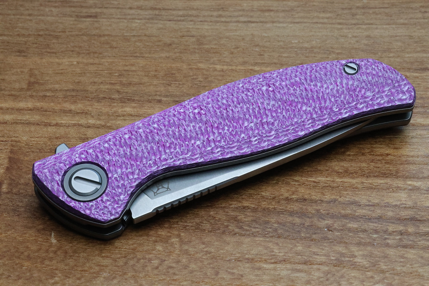 SHIROGOROV F3 - ELMAX BLADE - PURPLE ALUTEX HANDLE - MRBS