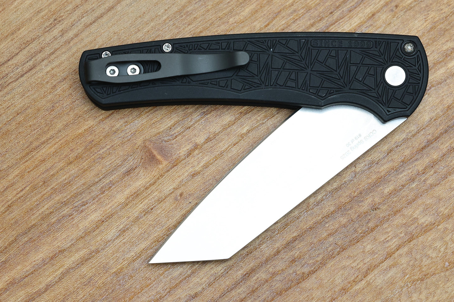 PRO-TECH KNIVES MALIBU - 2025 CCKS SPRING - BLACK "NEXUS" TEXTURED HANDLE - REVERSE TANTO MAGNACUT BLADE