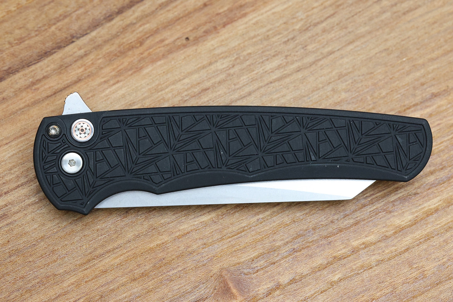 PRO-TECH KNIVES MALIBU - 2025 CCKS SPRING - BLACK "NEXUS" TEXTURED HANDLE - REVERSE TANTO MAGNACUT BLADE