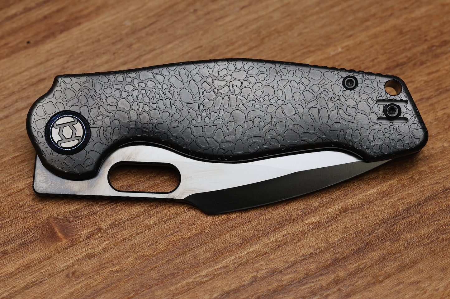 KUNWU GRINGO HONEYDEW BLACK DLC TITANIUM HANDLE S390 BLADE
