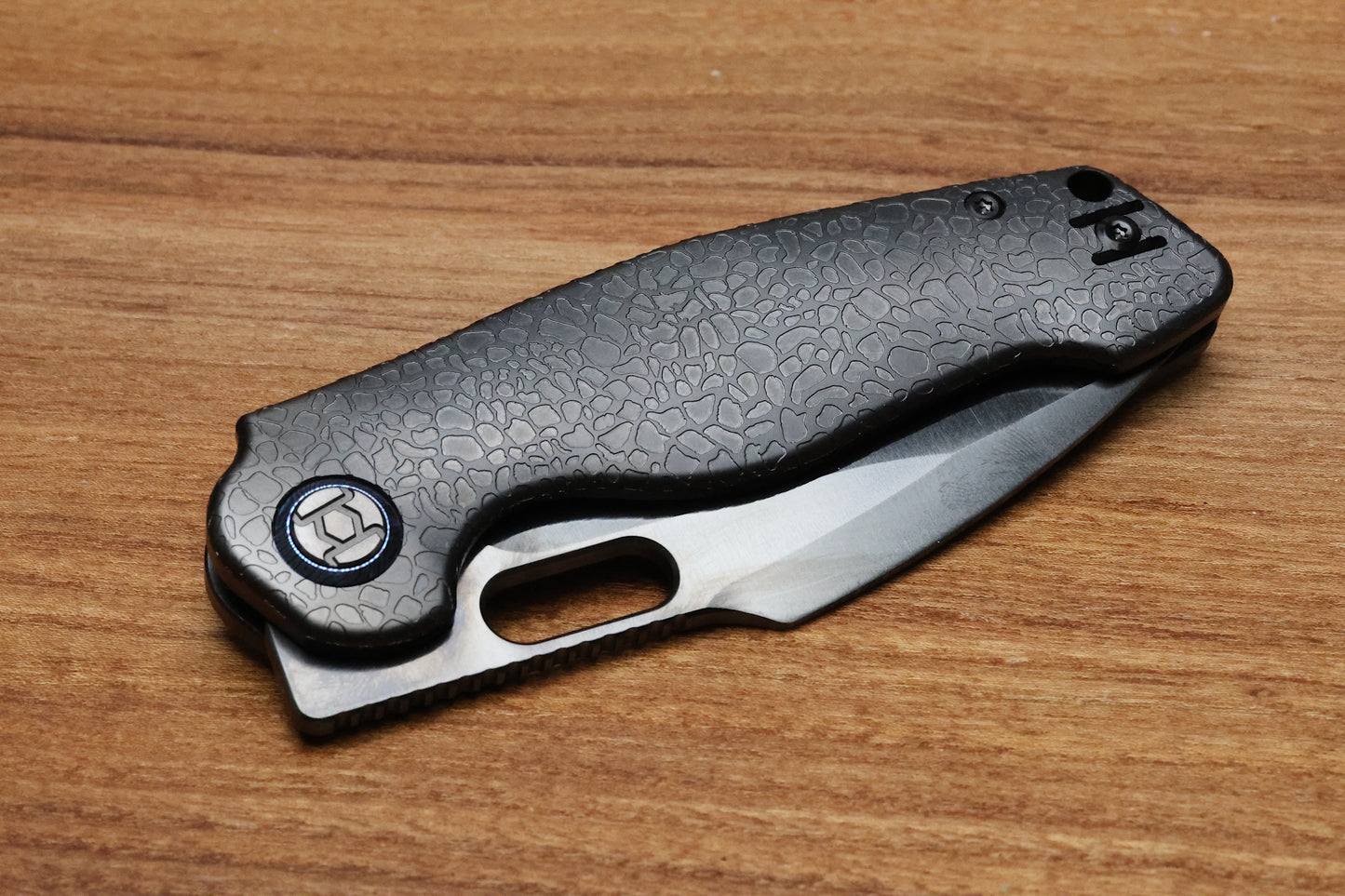 KUNWU GRINGO HONEYDEW BLACK DLC TITANIUM HANDLE S390 BLADE